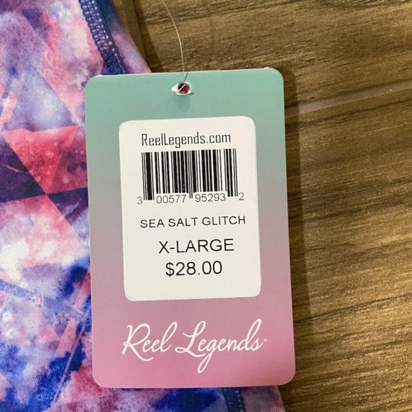 Reel Legends Women’s Beach Pro Shorts Sea Salt Glitch XL NWT Fishing Swim - Picture 3 of 5